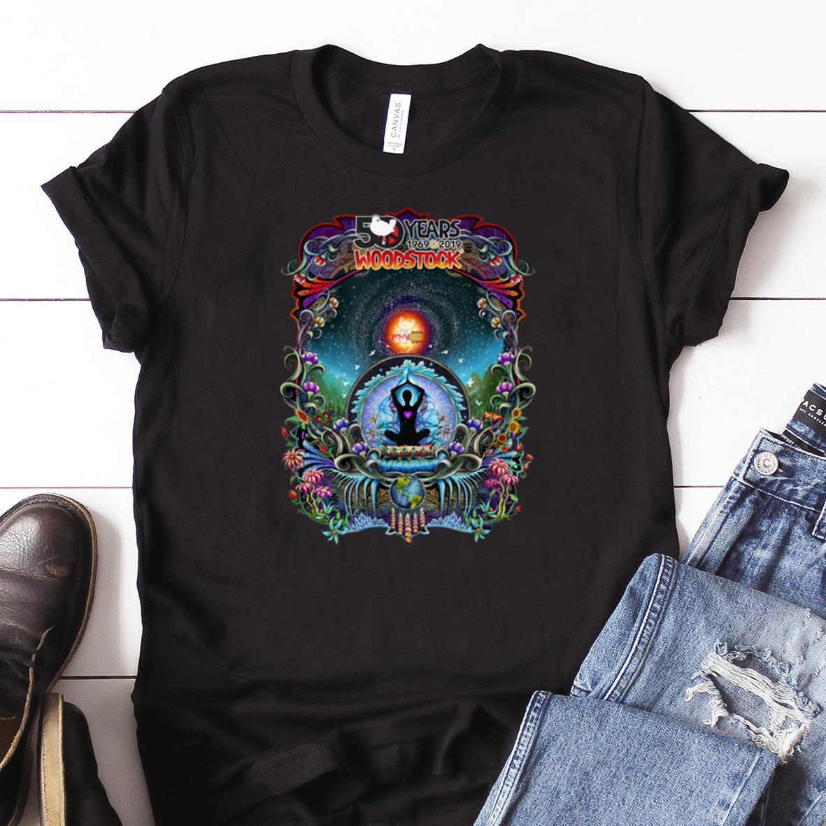 Awesome Woodstock 50 Years 1969 2019 Not Fade Away shirt 1 - Awesome Woodstock 50 Years 1969-2019 Not Fade Away shirt