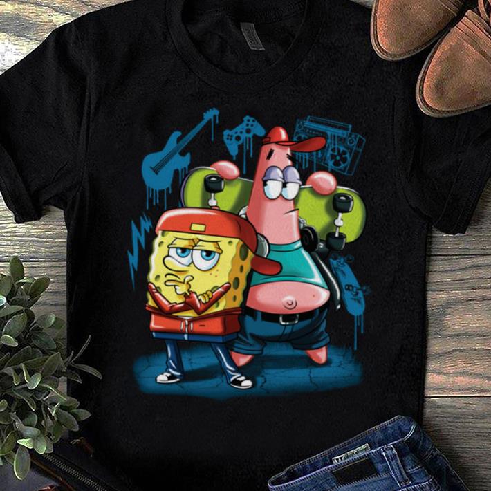 Top Punk Rock Spongebob With Patrick Star Pullover Street Style shirt 1 - Top Punk Rock Spongebob With Patrick Star Pullover Street Style shirt