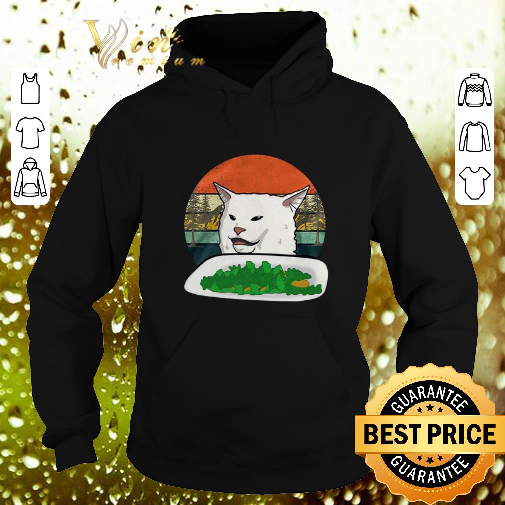 Cheap Woman Yelling Confused white Cat at Dinner vintage shirt 4 - Cheap Woman Yelling Confused white Cat at Dinner vintage shirt