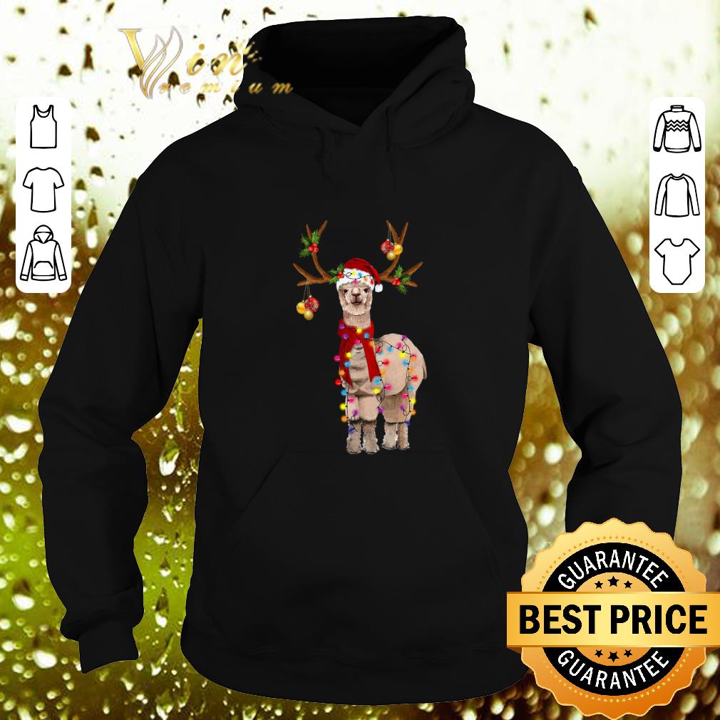 Funny Llama santa reindeer Christmas shirt Funny Llama santa reindeer Christmas shirt 4 - Funny Llama santa reindeer Christmas shirt