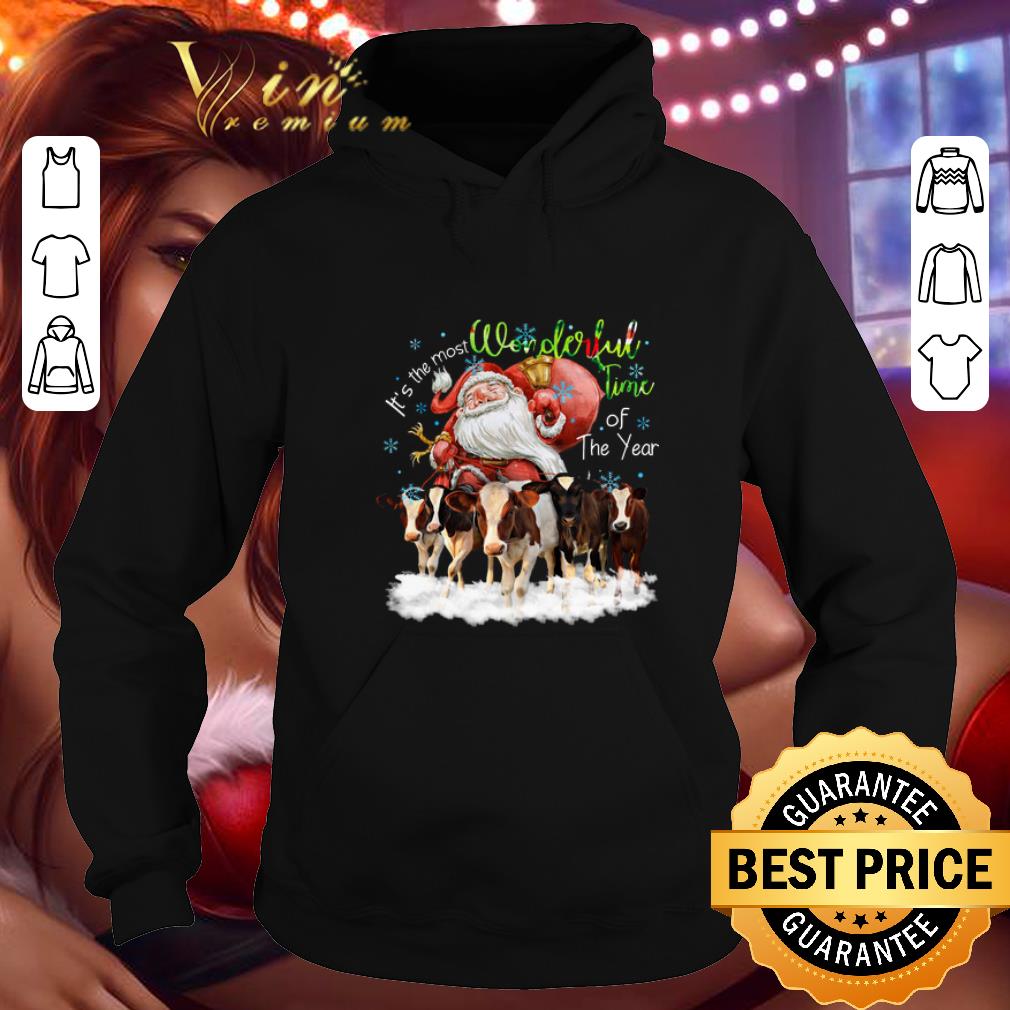 Funny Santa riding Cows It s the most wonderful time of the year shirt 4 - Funny Santa riding Cows It's the most wonderful time of the year shirt