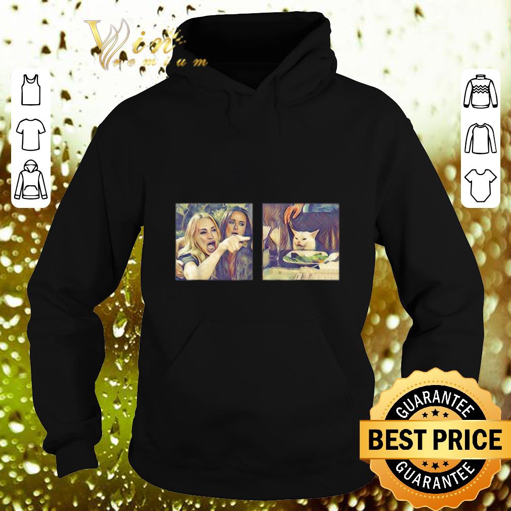 Premium Woman yelling at a white cat meme shirt 4 - Premium Woman yelling at a white cat meme shirt