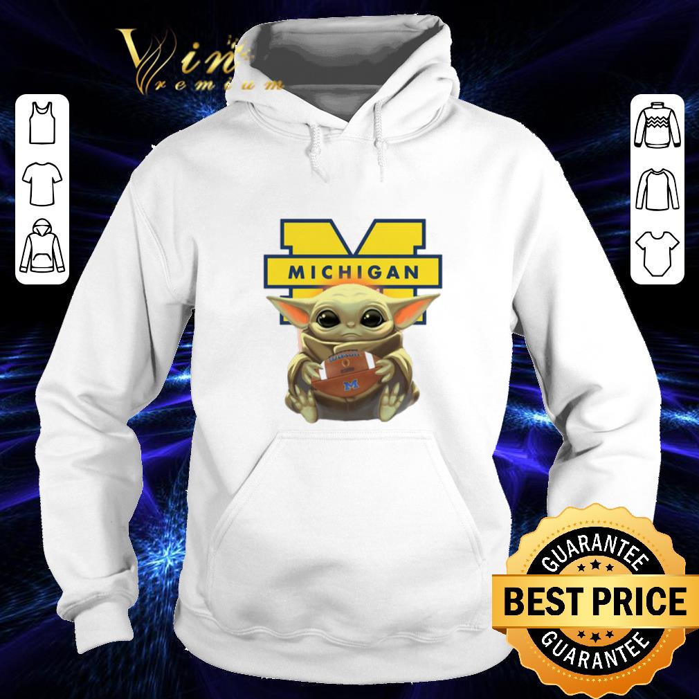 Cheap Baby Yoda hug Michigan Wolverine Star Wars Mandalorian shirt 4 - Cheap Baby Yoda hug Michigan Wolverine Star Wars Mandalorian shirt