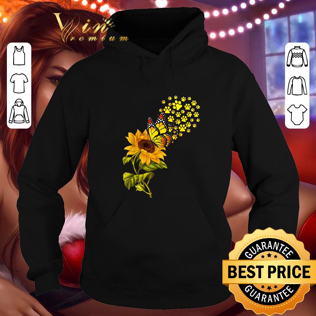 Funny Dog Paw Sunflower And Butterfly shirt 4 - Funny Dog Paw Sunflower And Butterfly shirt