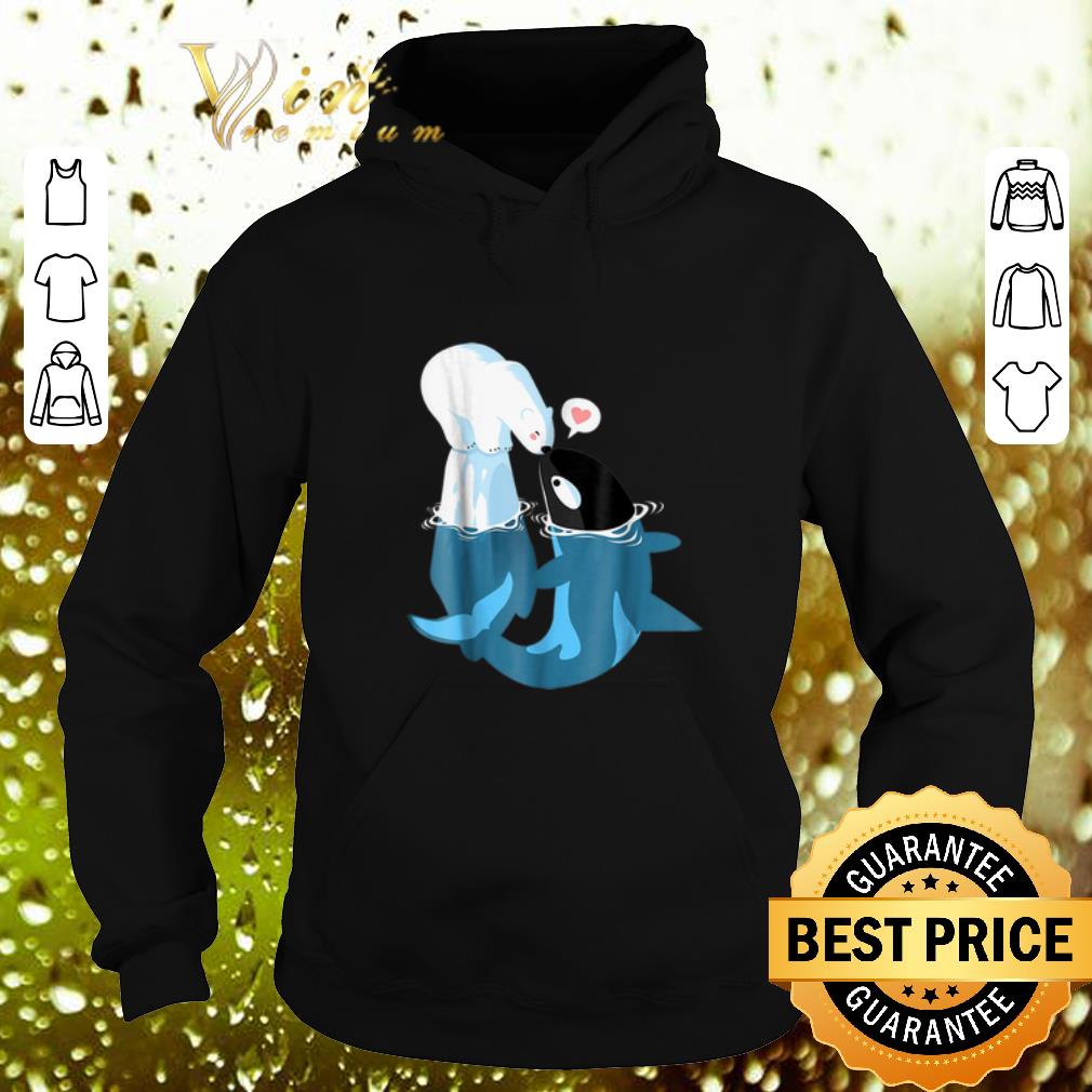 Funny Killer Whale kiss love Polar Bear shirt 4 - Funny Killer Whale kiss love Polar Bear shirt