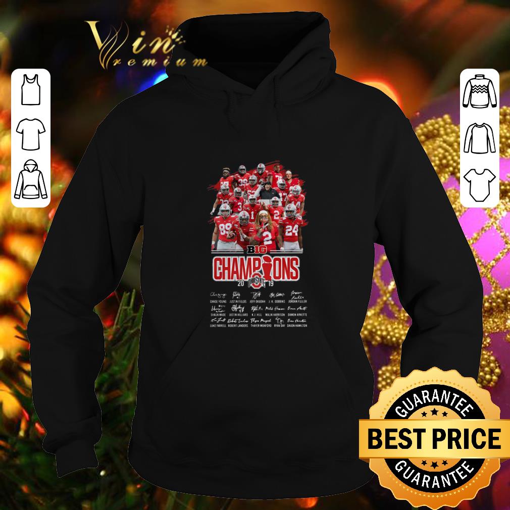 Funny Ohio State Buckeyes Big Champions 2019 signature autograph shirt 4 - Funny Ohio State Buckeyes Big Champions 2019 signature autograph shirt
