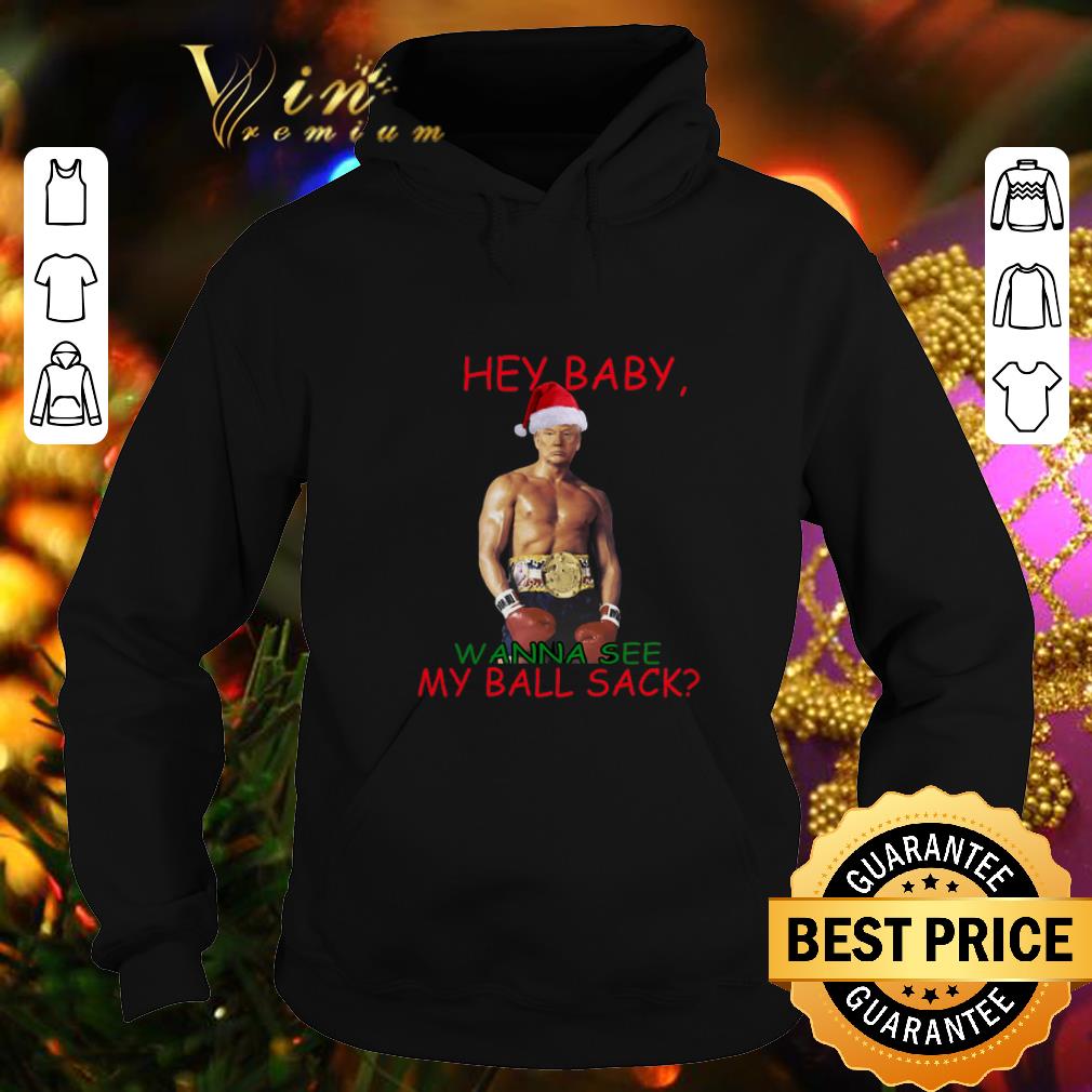 Funny Trump Hey Baby wanna see my ball back Christmas shirt 4 - Funny Trump Hey Baby wanna see my ball back Christmas shirt