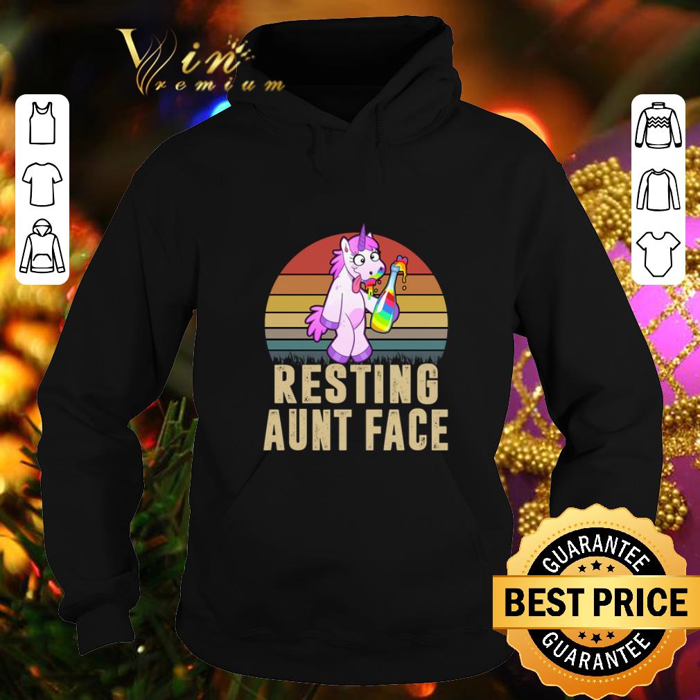 Funny Unicorn Resting Aunt Face Vintage shirt 4 - Funny Unicorn Resting Aunt Face Vintage shirt