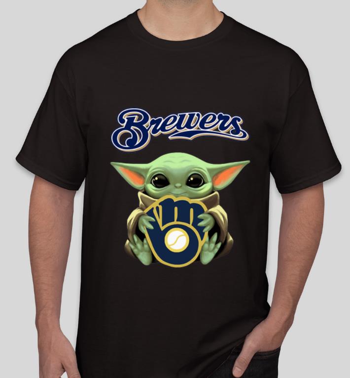 Nice Star Wars Baby Yoda Hug Milwaukee Brewers shirt 4 - Nice Star Wars Baby Yoda Hug Milwaukee Brewers shirt