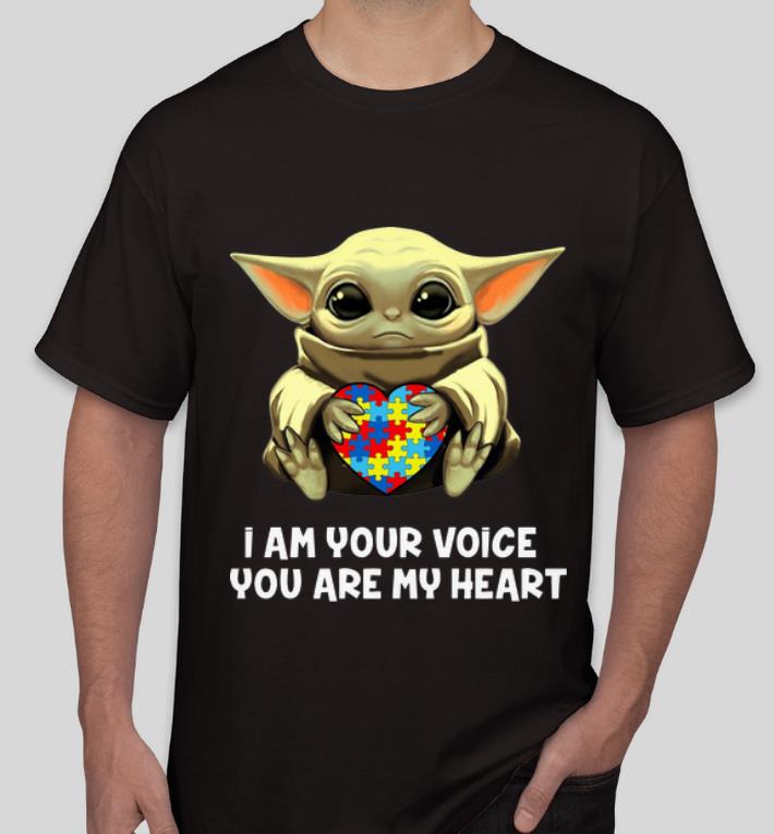 Official Baby Yoda Hug Autism Heart I Am Voice You Are My Heart shirt 4 - Official Baby Yoda Hug Autism Heart I Am Voice You Are My Heart shirt