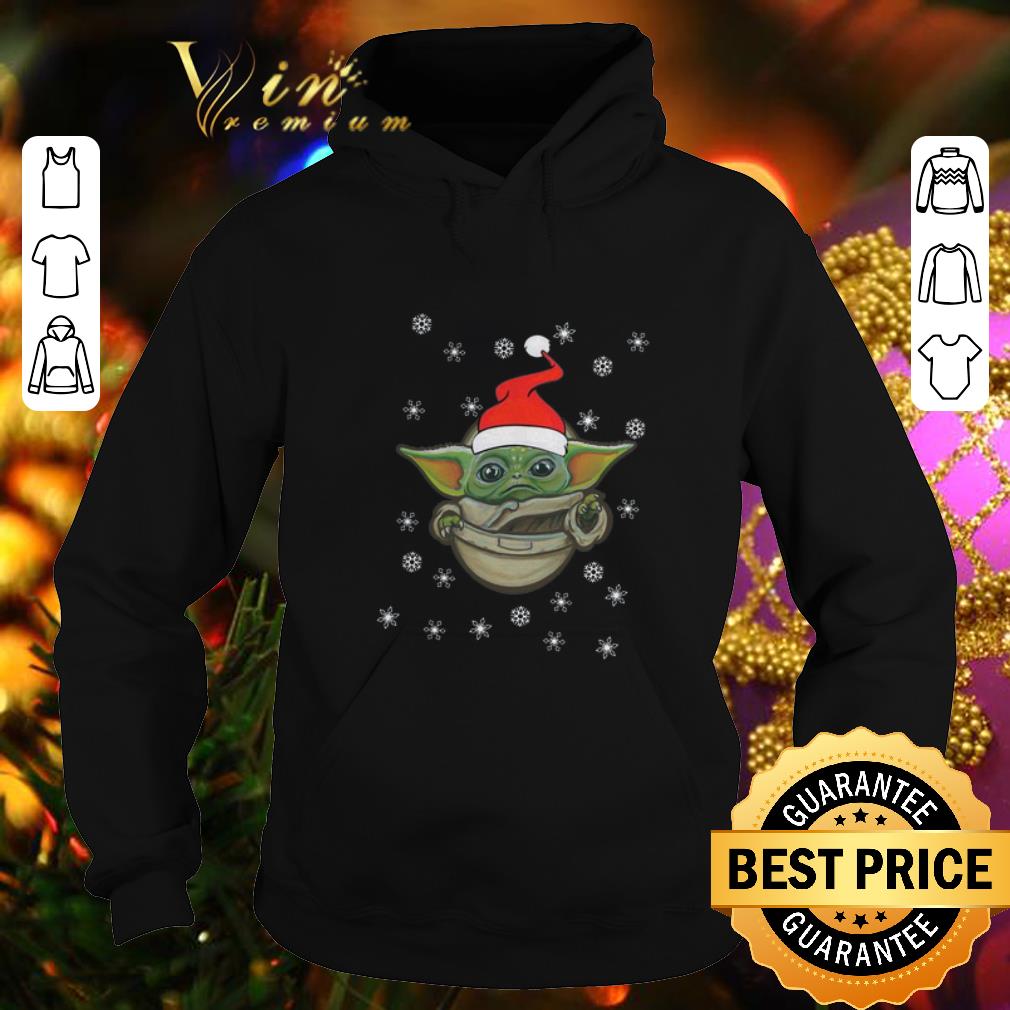 Premium Baby Yoda Snow Merry Christmas The Mandalorian shirt 4 - Premium Baby Yoda Snow Merry Christmas The Mandalorian shirt