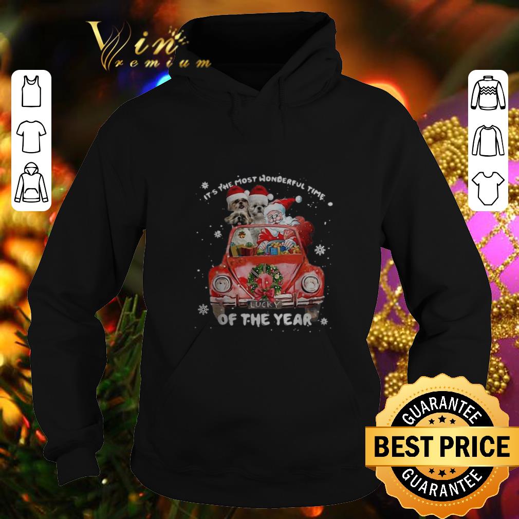 Premium Shih Tzu Santa its the most wonderful time of the year Christmas shirt 4 - Premium Shih Tzu Santa its the most wonderful time of the year Christmas shirt