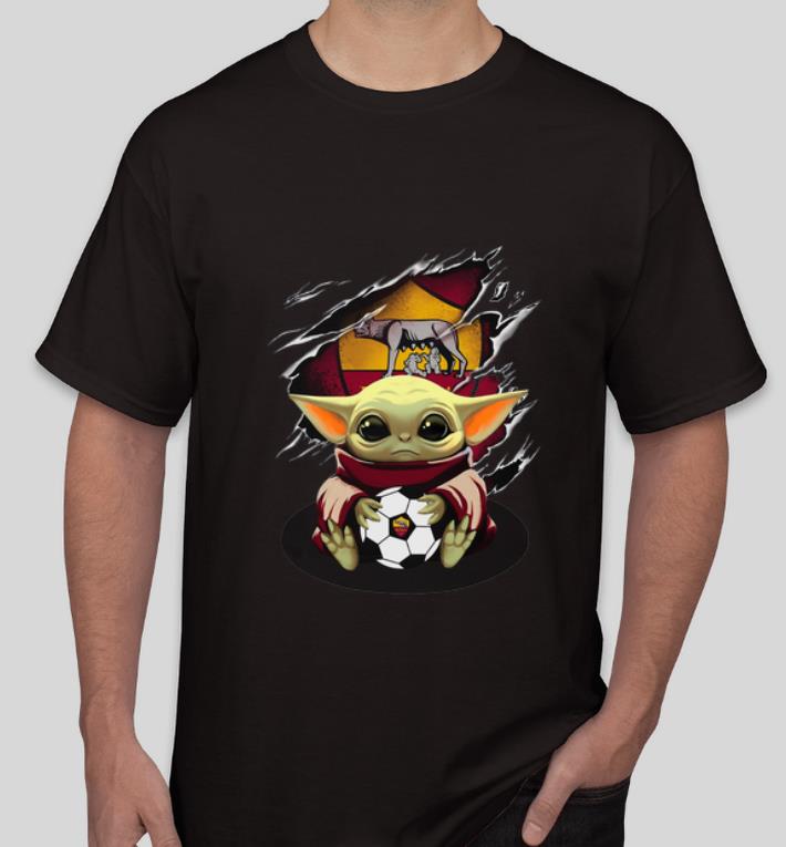 Great Star Wars Baby Yoda Blood Inside As Roma shirt 4 - Great Star Wars Baby Yoda Blood Inside As Roma shirt