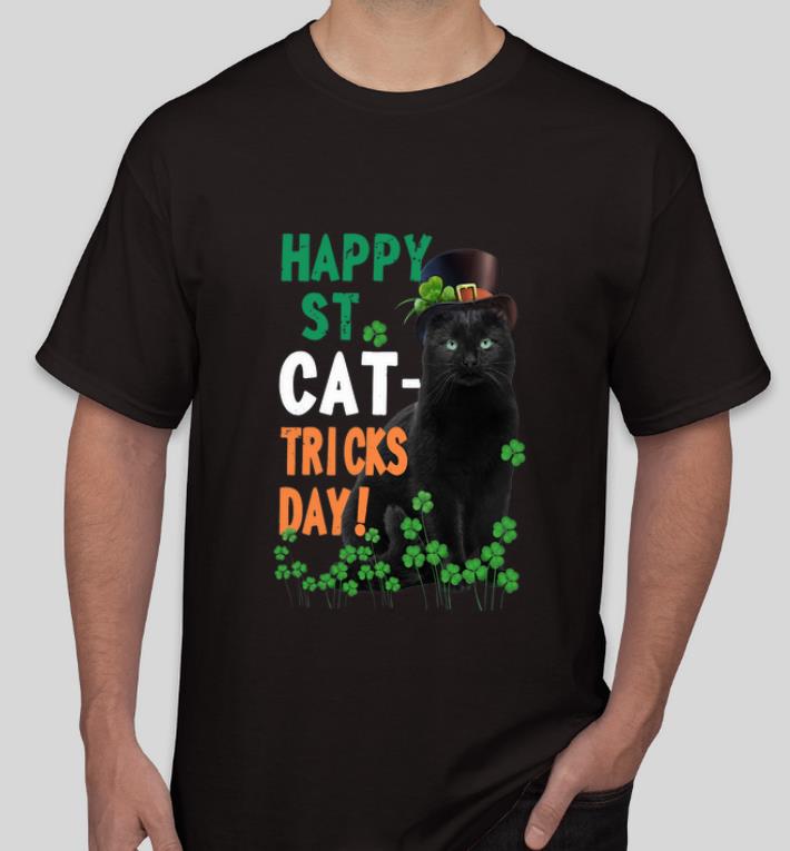 Awesome Black Cat happy St Patrick s Day shirt 4 - Awesome Black Cat happy St.Patrick's Day shirt