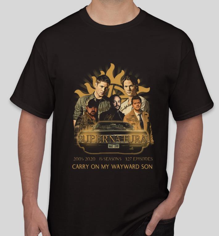 Great Supernatural 2005 2020 15 seasons Carry On My Wayward Son shirt 4 - Great Supernatural 2005 2020 15 seasons Carry On My Wayward Son shirt