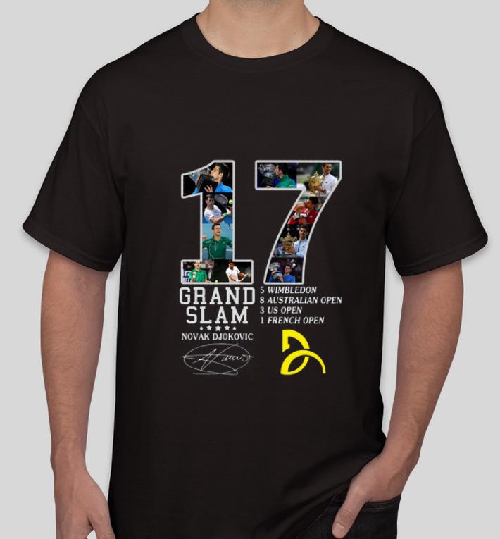 Original Novak Djokovic 17 Grand Slam Signatures shirt 4 - Original Novak Djokovic 17 Grand Slam Signatures shirt