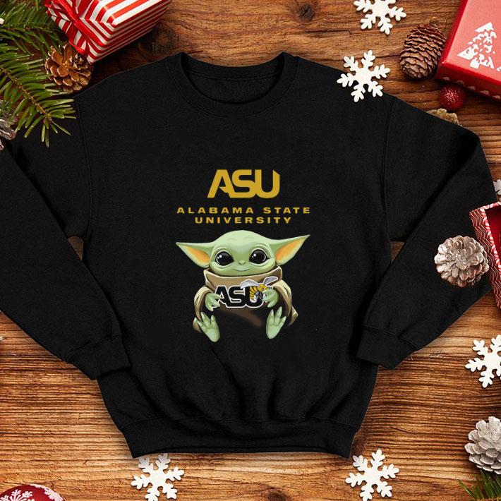 Funny Baby Yoda Hug Alabama State University Star Wars shirt 4 - Funny Baby Yoda Hug Alabama State University Star Wars shirt