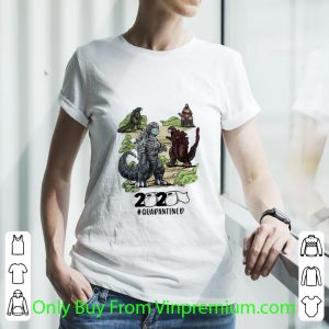 Great Dinosaur Godzilla Face Mask 2020 #Quarantined Covid-19 shirt 2