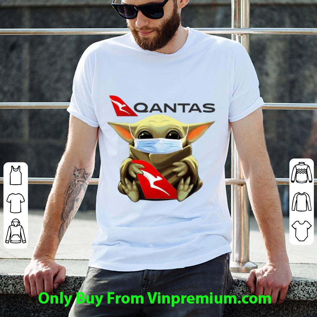 Awesome Star Wars Baby Yoda Mask Hug Qantas shirt