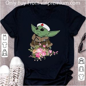 Nice Star Wars Baby Yoda Nurse Floral shirt