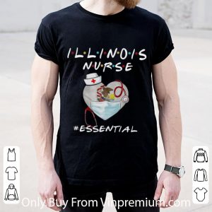 Hot Illinois Nurse Heart Stethoscope Illinois Flag #Essential shirt