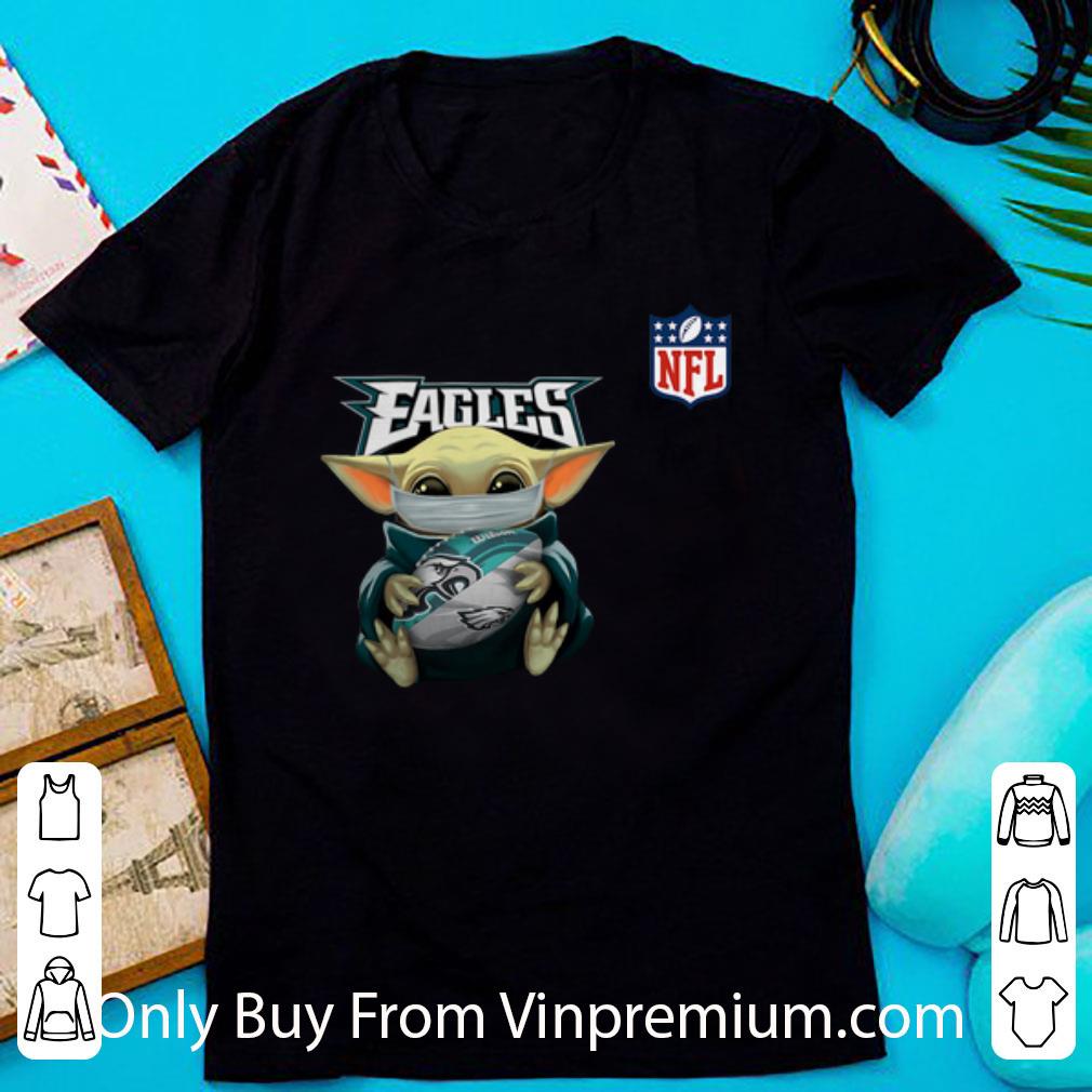 Hot Star Wars Baby Yoda Mask Philadelphia Eagles NFL Covid-19 shirt