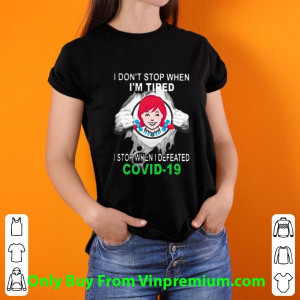 Wendy’s Blood Inside I Stop When I Defeated Covid-19 Shirt