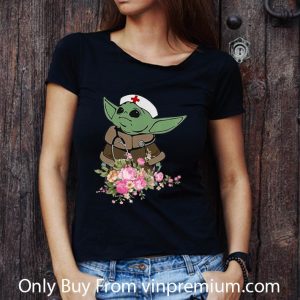 Nice Star Wars Baby Yoda Nurse Floral shirt 2