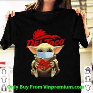 Official Star Wars Baby Yoda Face Mask Hug Del Taco shirt