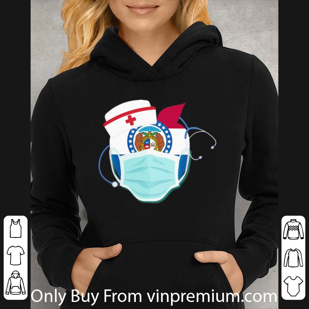 Nice Apple Nurse Stethoscope Missouri Flag Covid 19 shirt 4 - Nice Apple Nurse Stethoscope Missouri Flag Covid-19 shirt