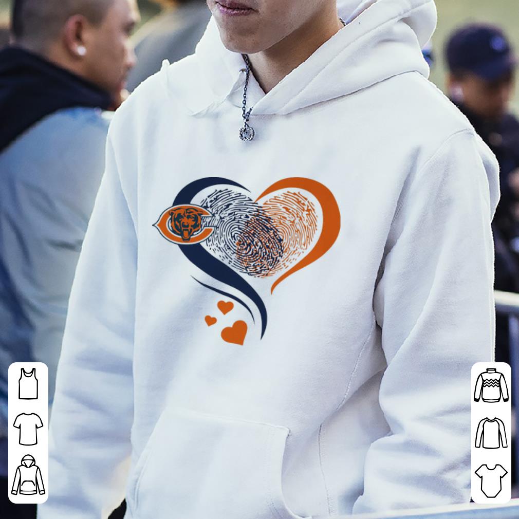 Top Chicago Bears Heart Fingerprint shirt 4 - Top Chicago Bears Heart Fingerprint shirt