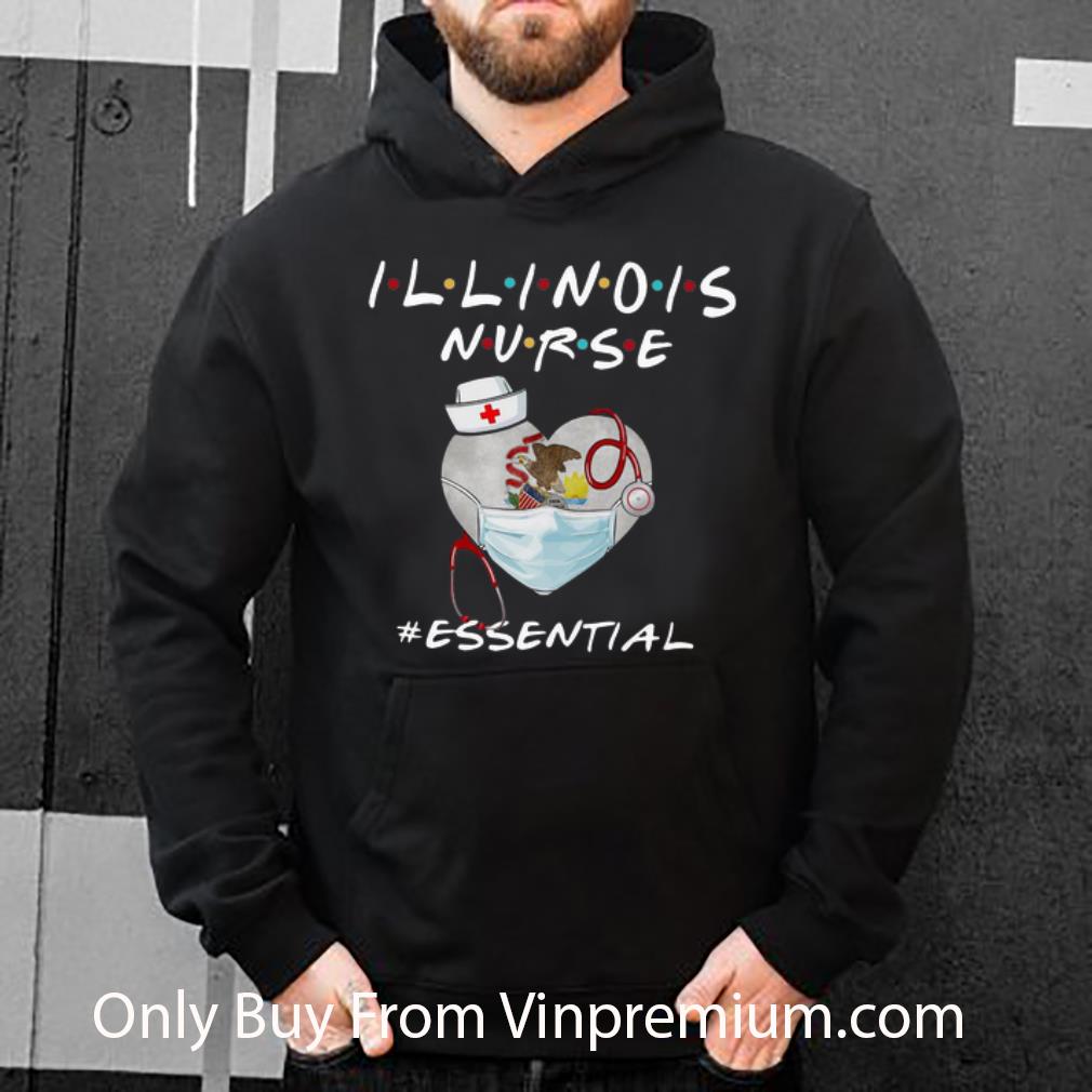 bd0a12a7 hot illinois nurse heart stethoscope illinois flag essential shirt 4 - Hot Illinois Nurse Heart Stethoscope Illinois Flag #Essential shirt