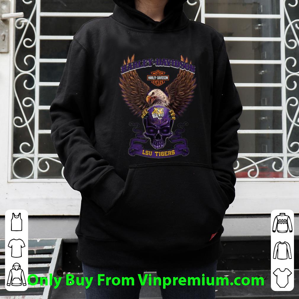 c2cd7f9d motor harley davidson cycles skull lsu tigers shirt 4 - Motor Harley Davidson Cycles Skull LSU Tigers Shirt
