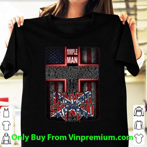 Official Simple Man Lynyrd Skynyrd American Flag shirt