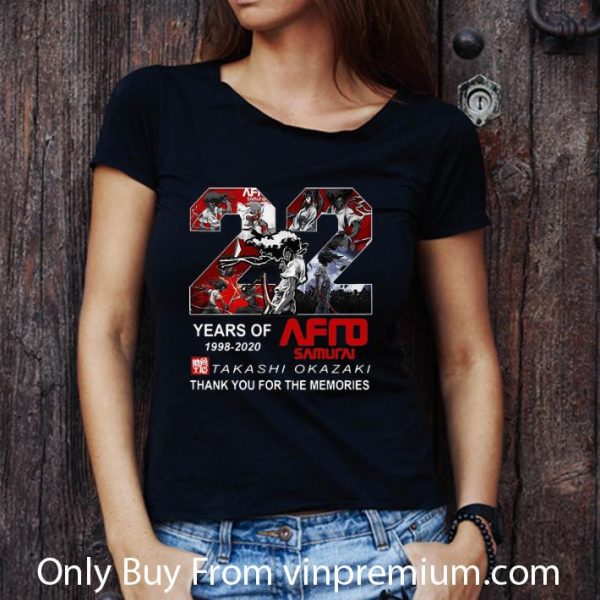 Premium 22 Years Of Afro Samurai Takashi Okazaki Thank You For The Memories shirt