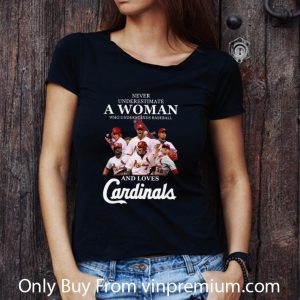 Nice Never Underestimate A Woman Who Understands Baseball And Love Cardinals shirt 2