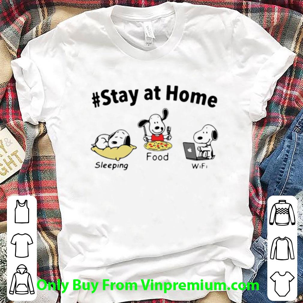 Awesome Snoopy Stay At Home Sleeping Food Wifi shirt