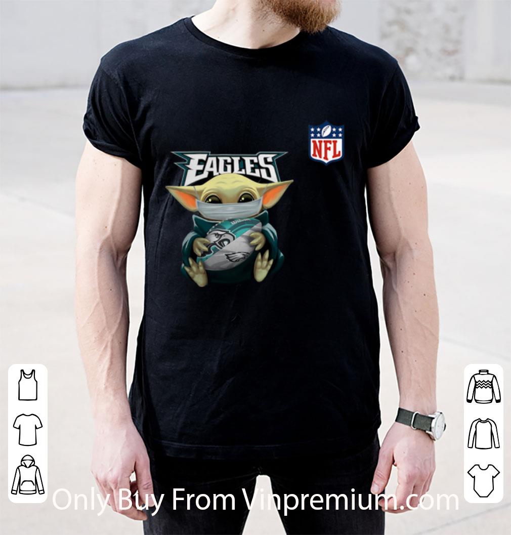 Hot Star Wars Baby Yoda Mask Philadelphia Eagles NFL Covid-19 shirt