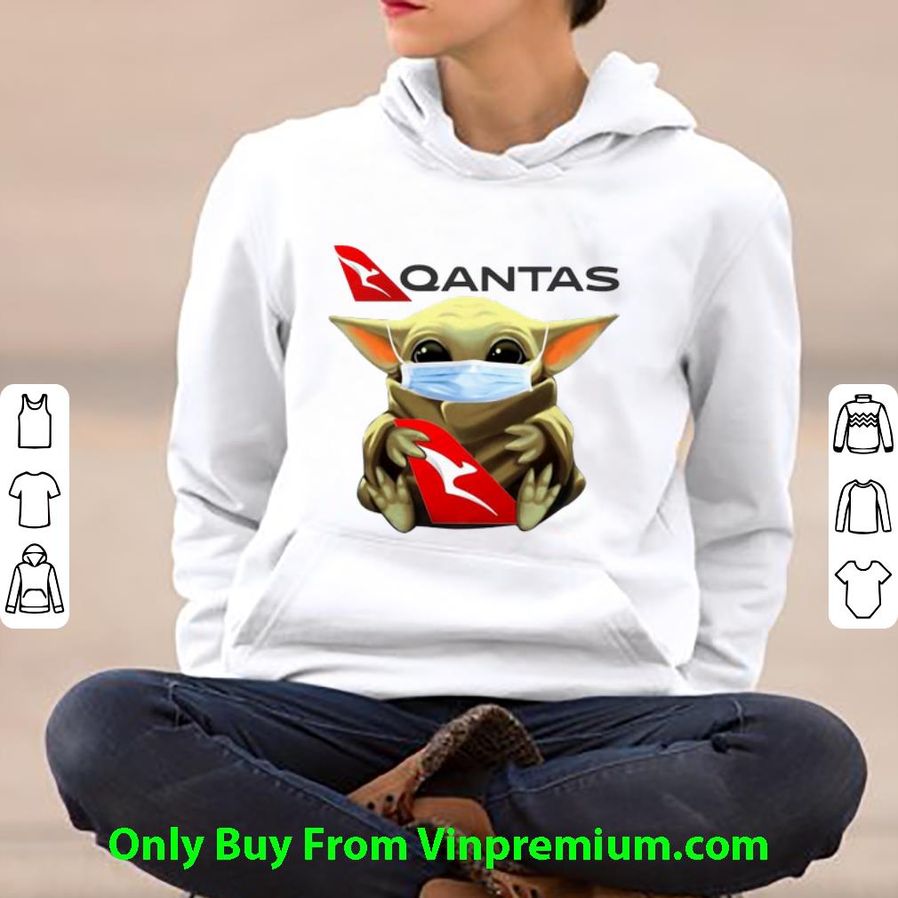 f5d9d20b awesome star wars baby yoda mask hug qantas shirt 4 - Awesome Star Wars Baby Yoda Mask Hug Qantas shirt