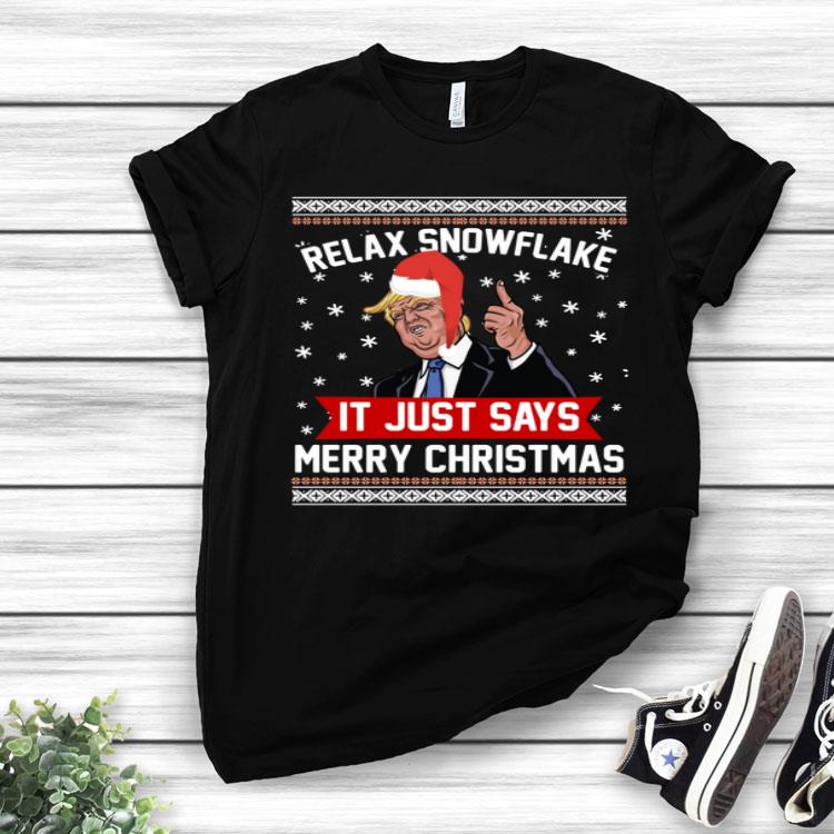 Donald Trump Relax Snowflake Christmas Shirt