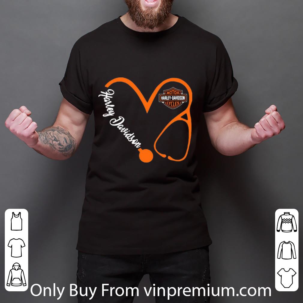 Original Harley Davidson Nurse Heart Stethoscope shirt