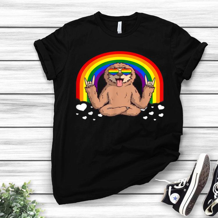 LGBT Sloth Gay Pride Rainbow LGBTQ Cute Gift Shirt