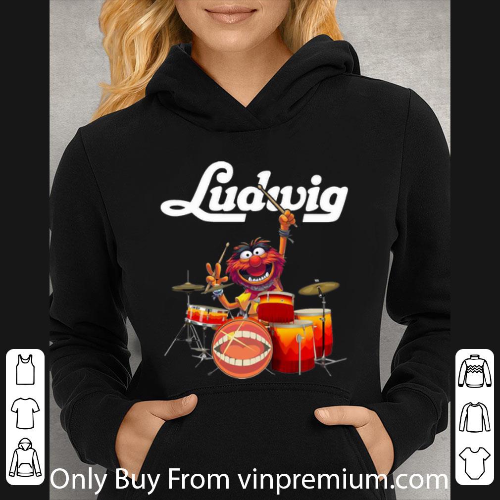 140256da original ludwig muppets playing drum shirt 4 - Original Ludwig Muppets Playing Drum shirt