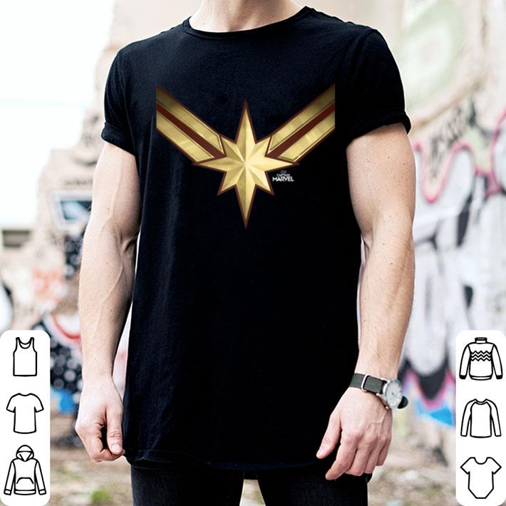 Captain Marvel Gleaming Chest Logo Graphic Shirt