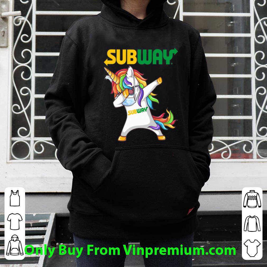 29830005 premium subway unicorn dabbing face mask shirt 4 - Premium Subway Unicorn Dabbing Face Mask shirt