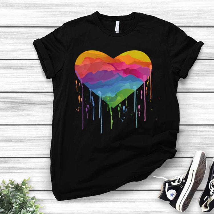 LGBT Gay Lesbian Pride Heart Flag Shirt