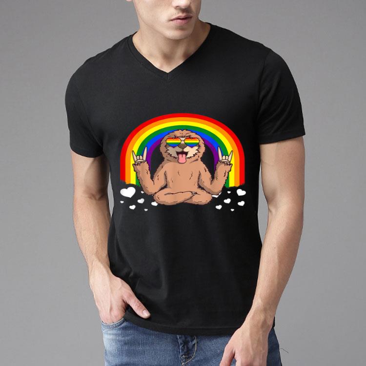 LGBT Sloth Gay Pride Rainbow LGBTQ Cute Gift Shirt