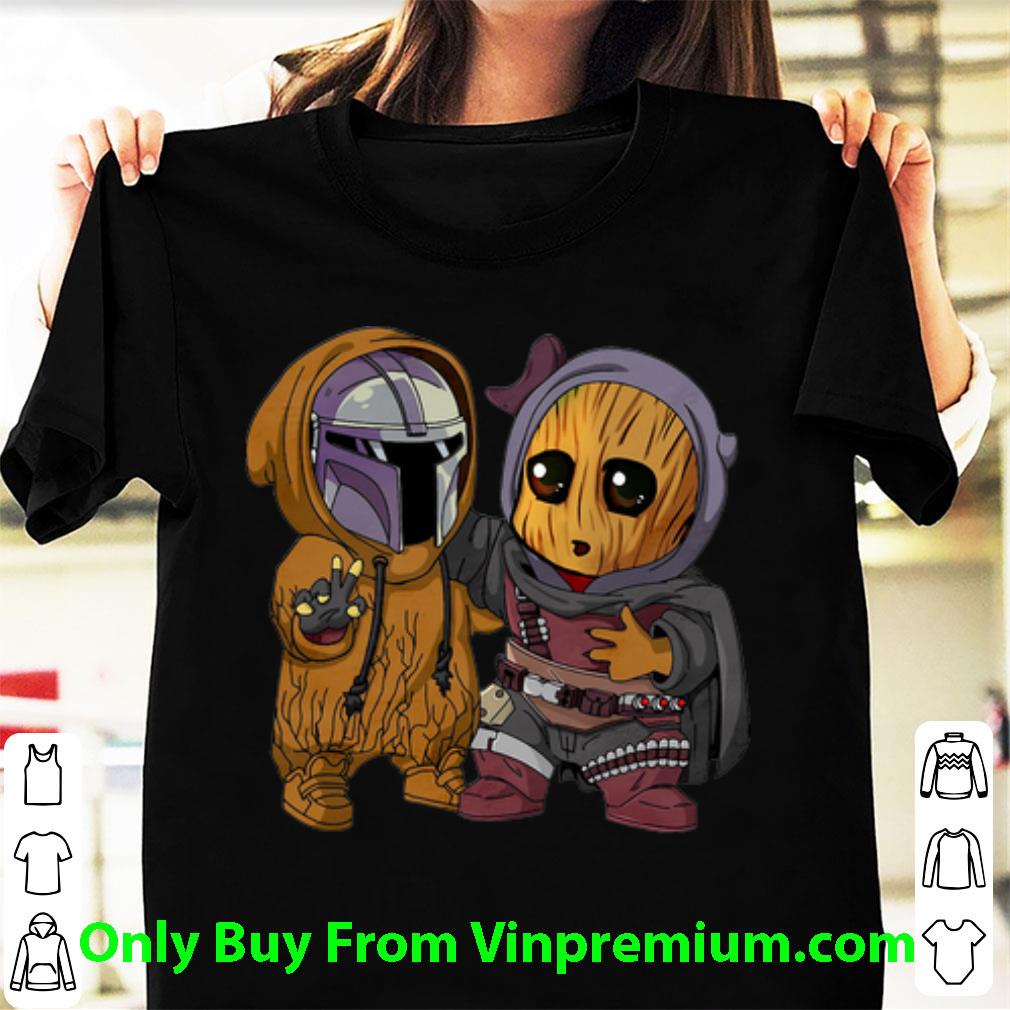 Pretty Baby Boba Fett And Baby Groot Cosplay shirt