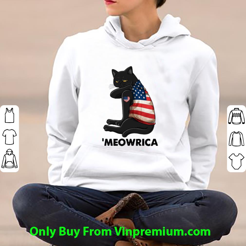 53e53896 official black cat meowrica american flag shirt 4 - Official Black Cat Meowrica American Flag shirt