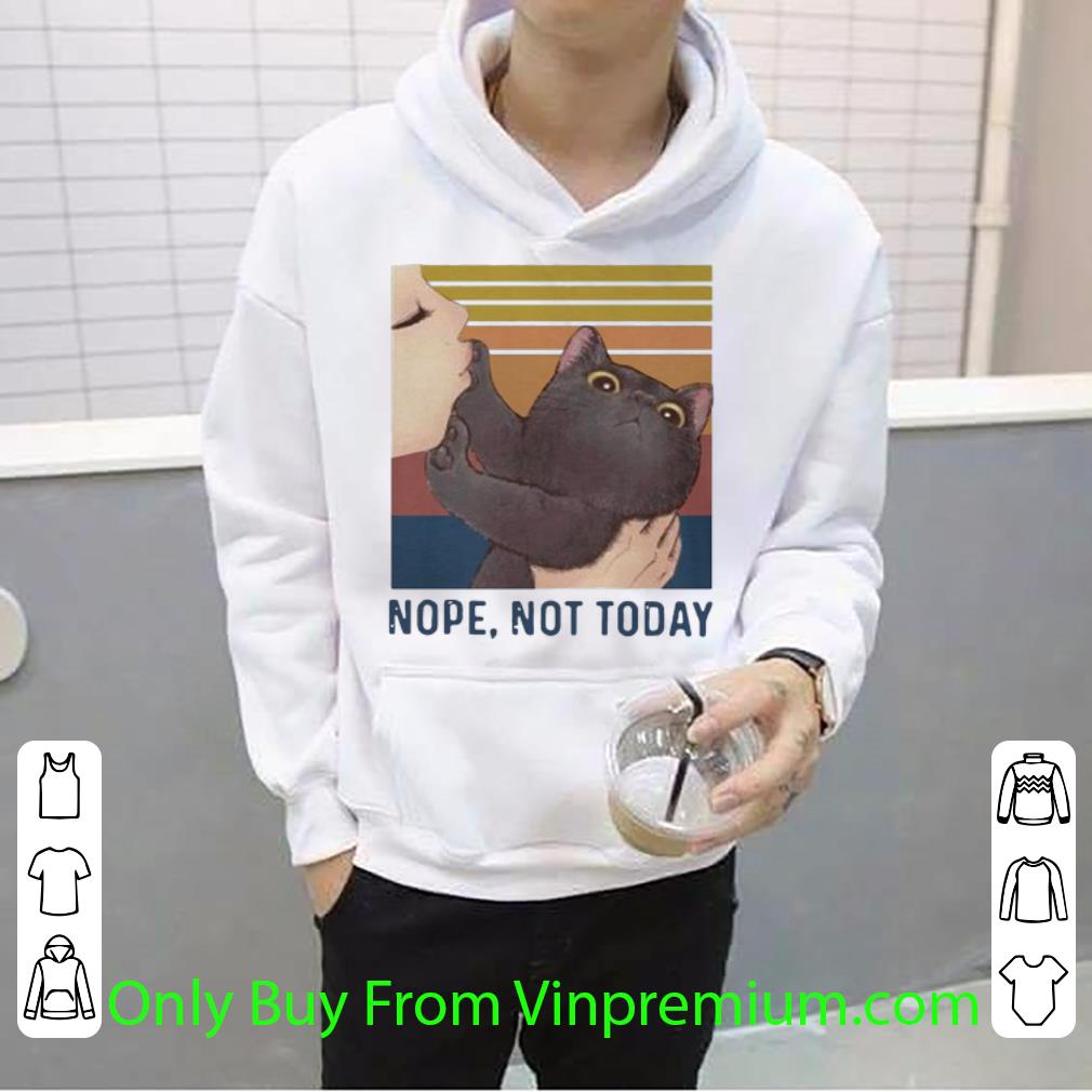 56072c8e official vintage black cat nope not today don t kiss me shirt 4 - Official Vintage Black Cat Nope Not Today Don't Kiss Me shirt